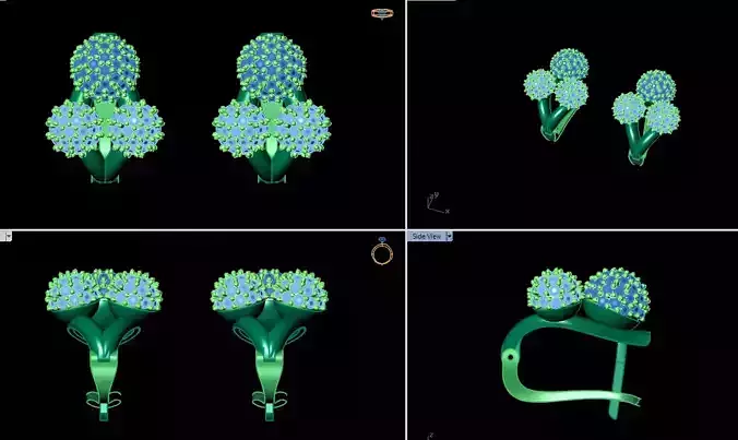 Pendant Earrings Rings Bracelet Combo