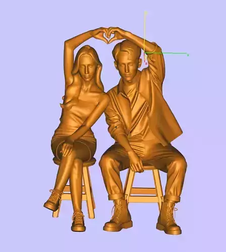 Couple making heart shape