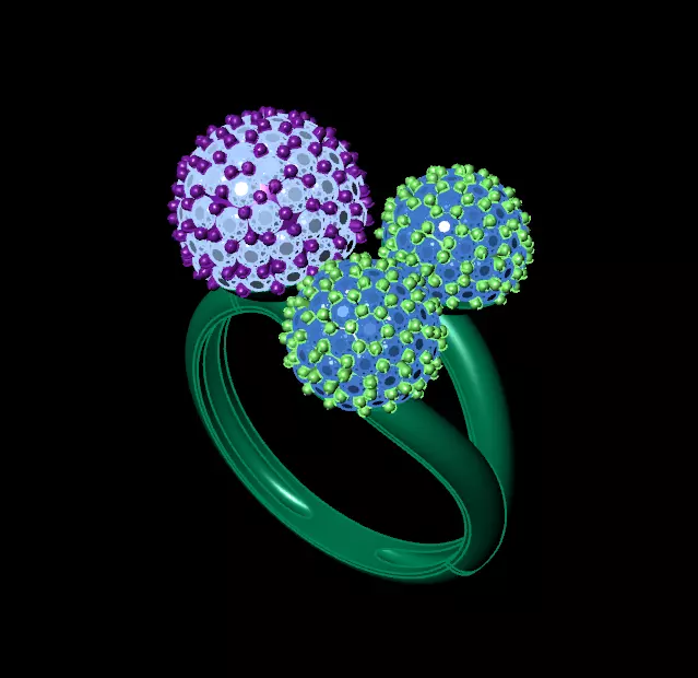 Pendant Earrings Rings Bracelet Combo 3D print model_3