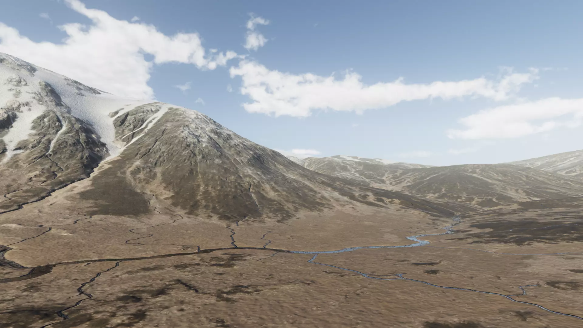 Hilltop topography and landform 3D model_4