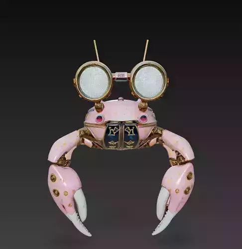 Luxury Mecha Crab - Fashion Robotic Sculpture 3D Model