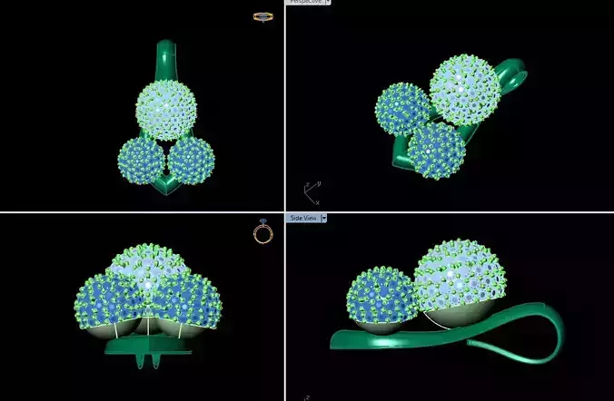 Pendant Earrings Rings Bracelet Combo