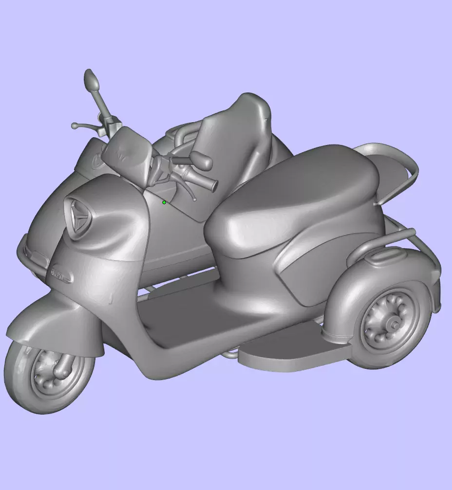 electric tricycle 3D print model_0