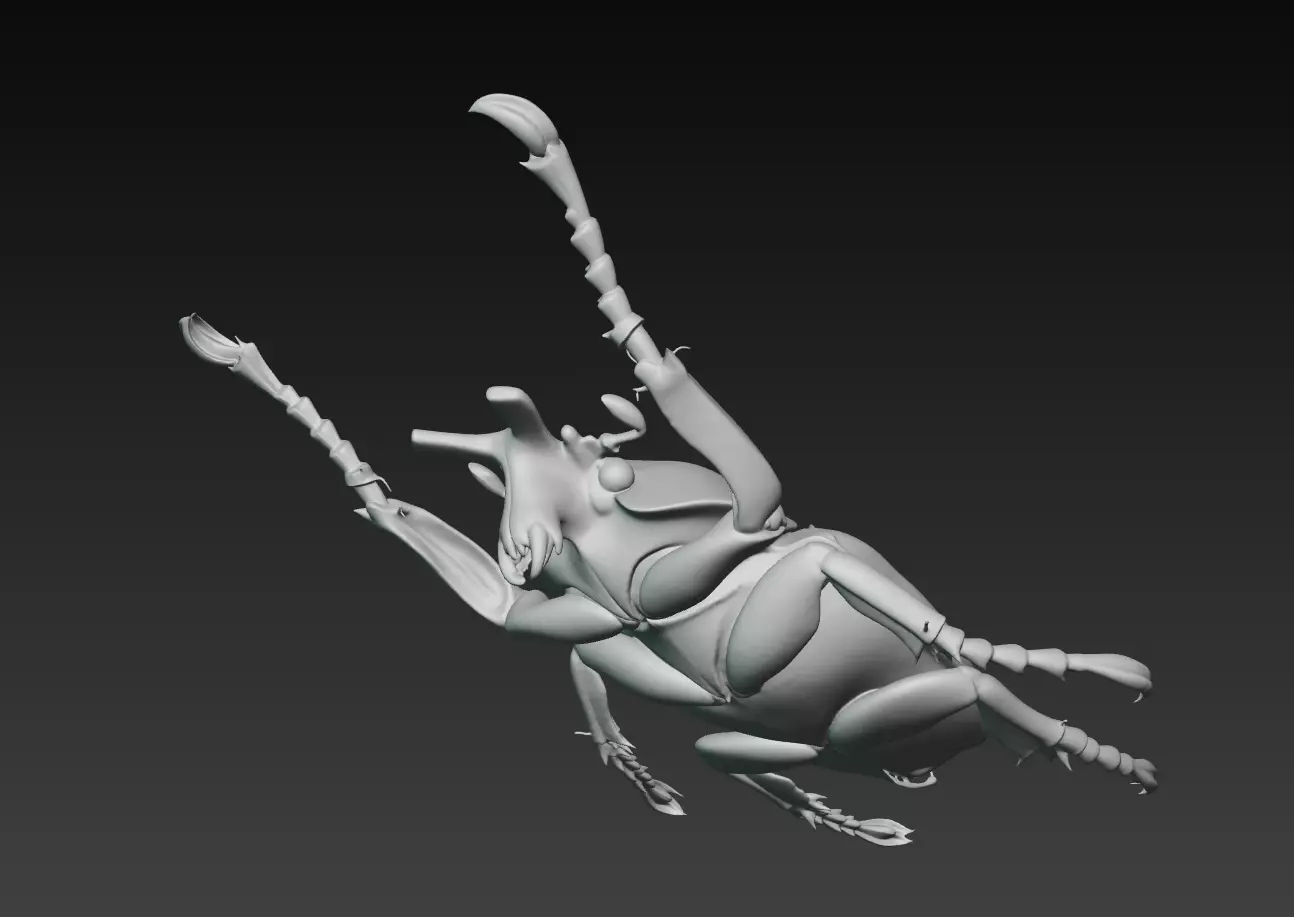 Imperial Goliath Beetle - Ornamental Realistic Sculpture 3D 3D print model_7