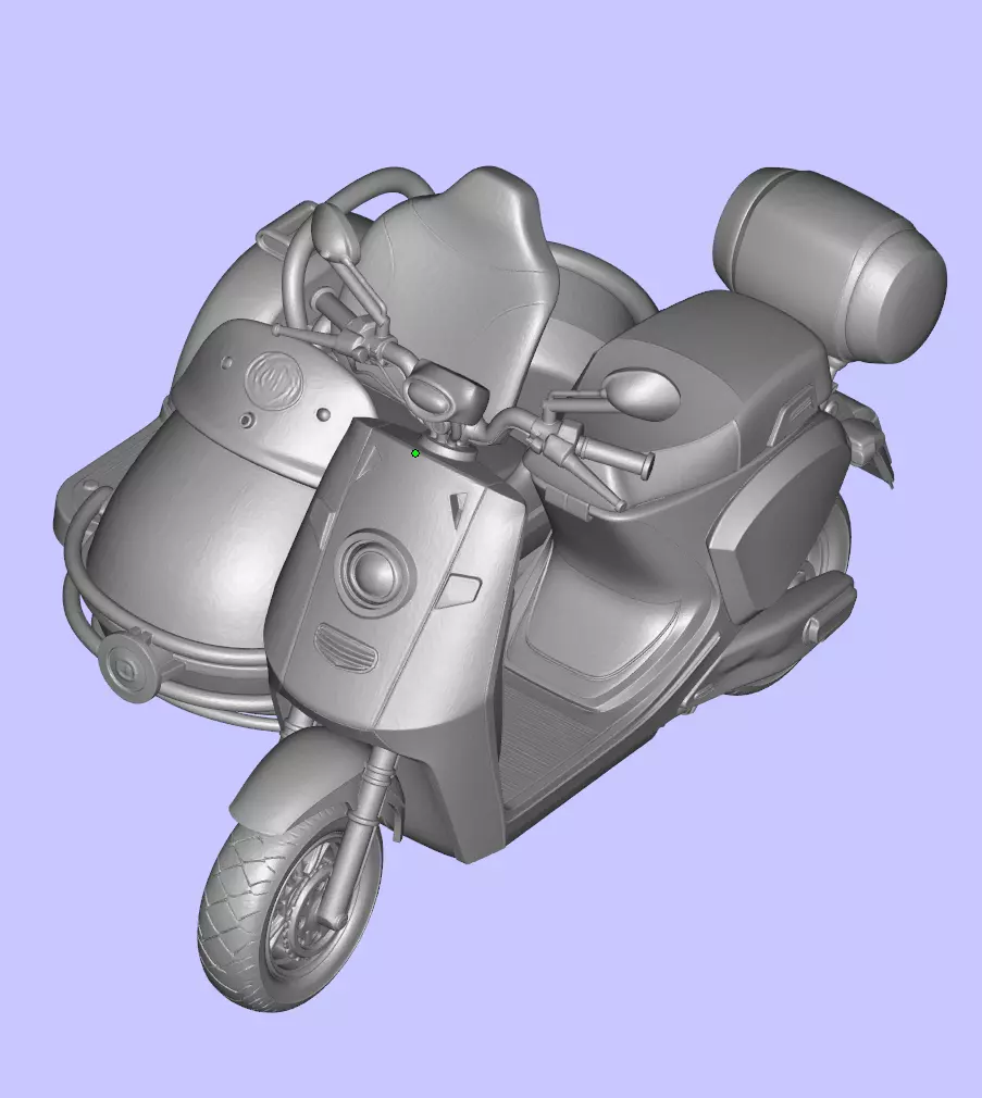electric tricycle 3D print model_0