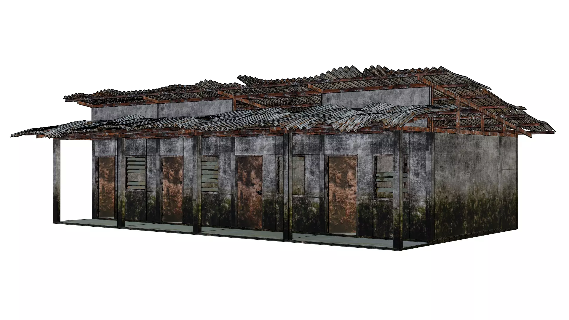 Thai Dorm Abandoned 3D model_1