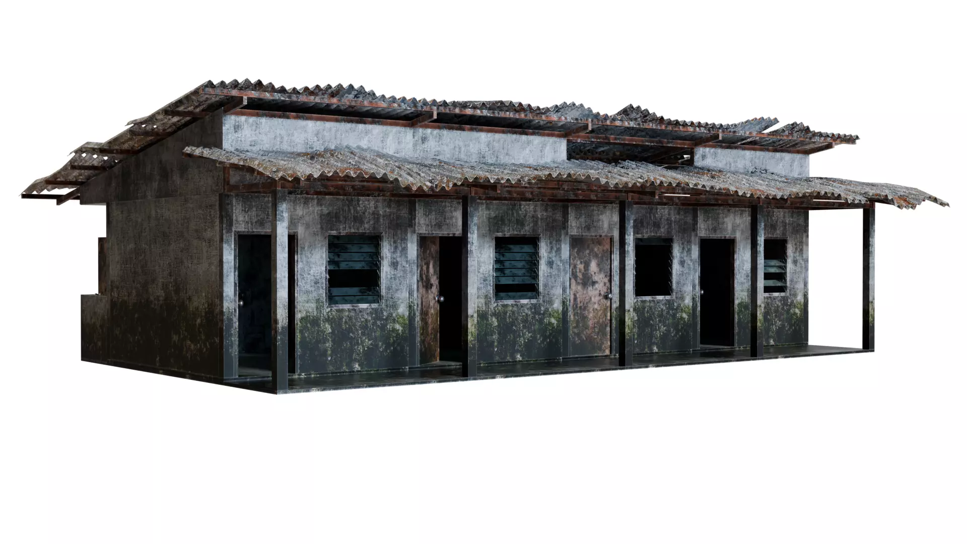 Thai Dorm Abandoned 3D model_6