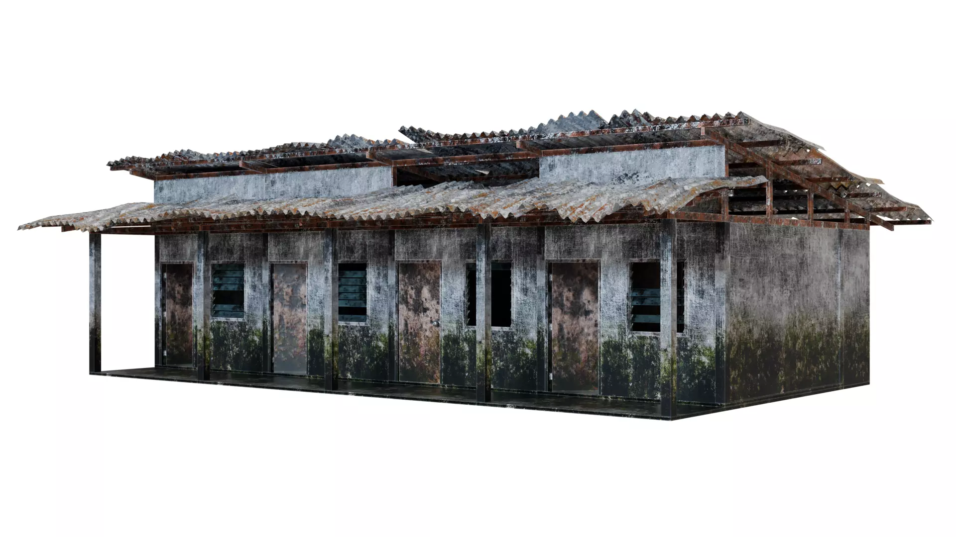 Thai Dorm Abandoned 3D model_0