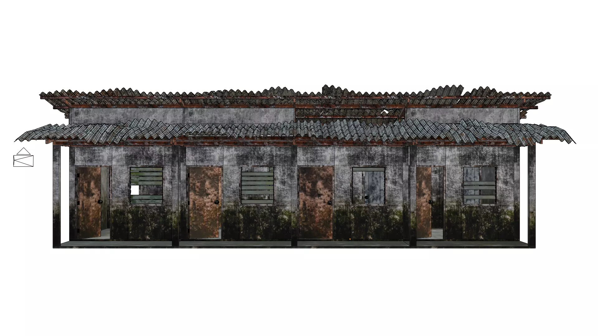 Thai Dorm Abandoned 3D model_4