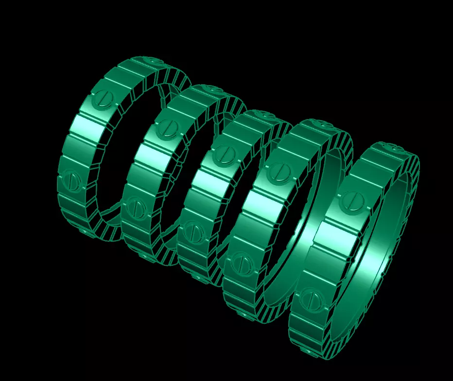 Pendant Earrings Rings Bracelet Combo 2 combo 3D print model_25