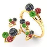 Pendant Earrings Rings Bracelet Combo 2 combo 3D print model_1