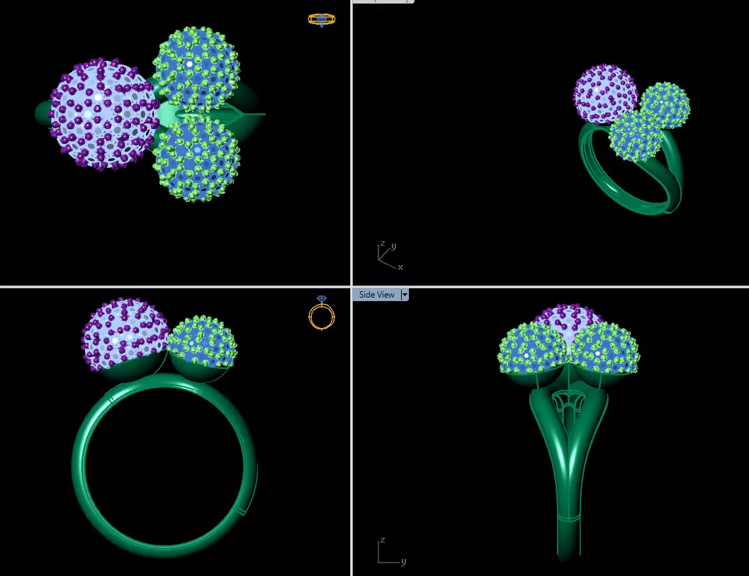 Pendant Earrings Rings Bracelet Combo 2 combo 3D print model_23