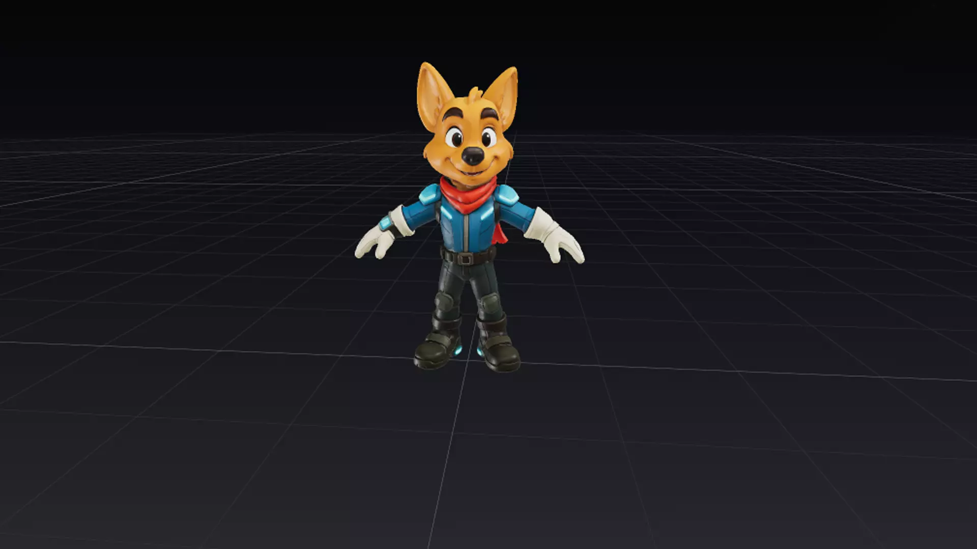 Dog  3D Character Low-poly 3D model_1
