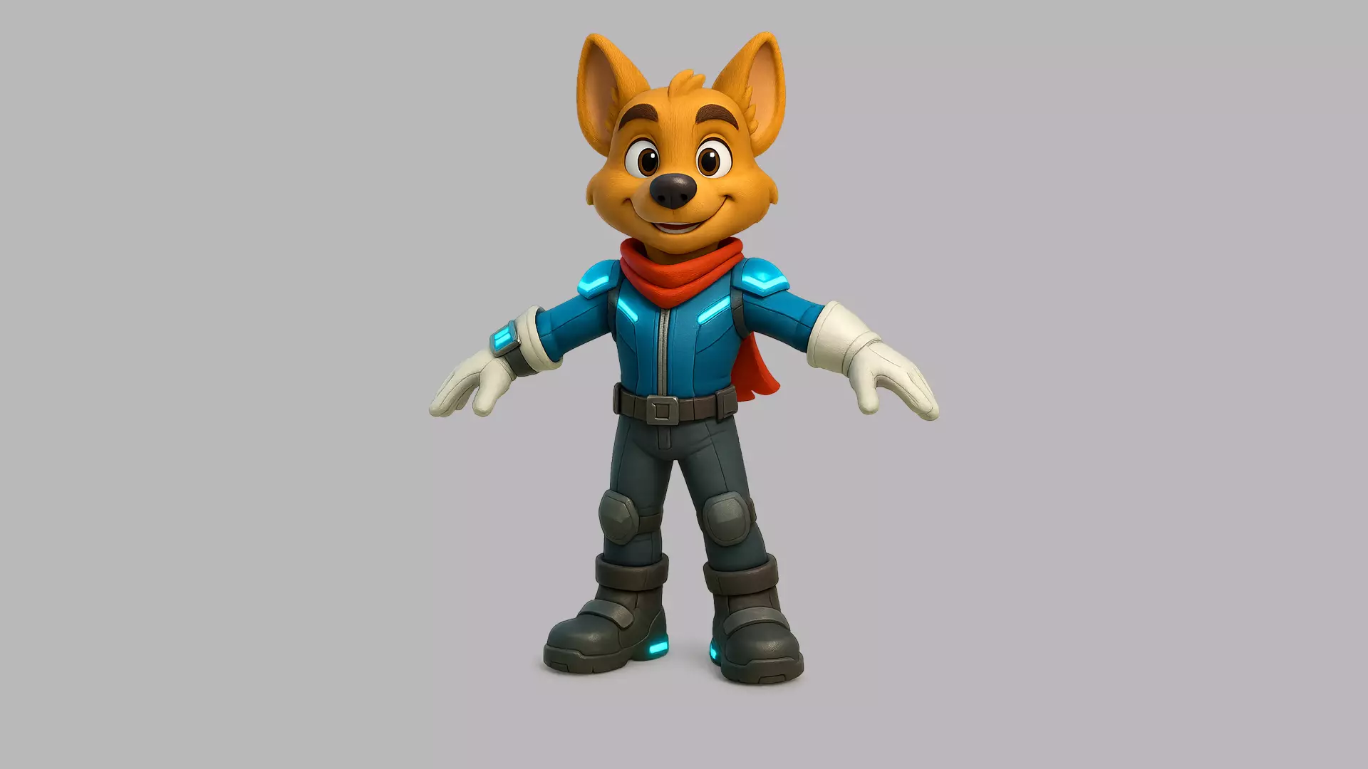 Dog  3D Character Low-poly 3D model_0