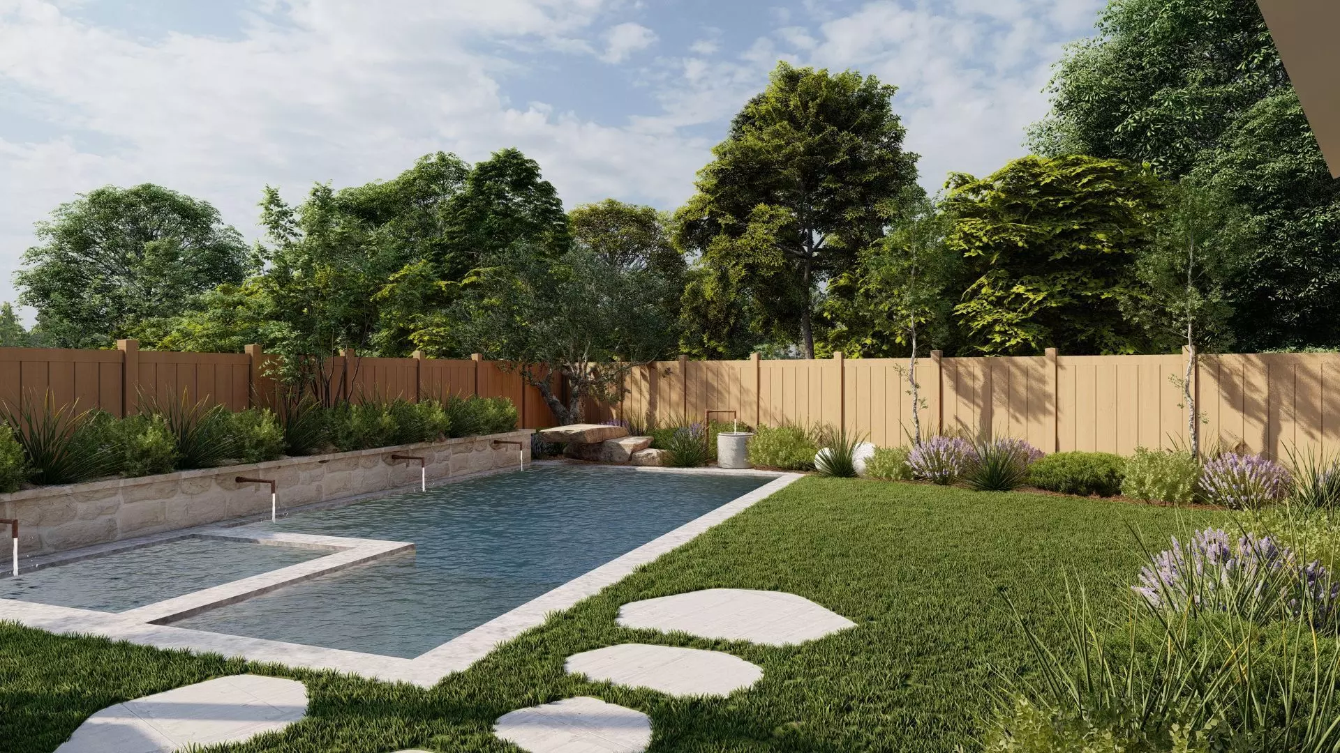 Garden Landscape 3D Model - SketchUp and Lumion 3D model_1