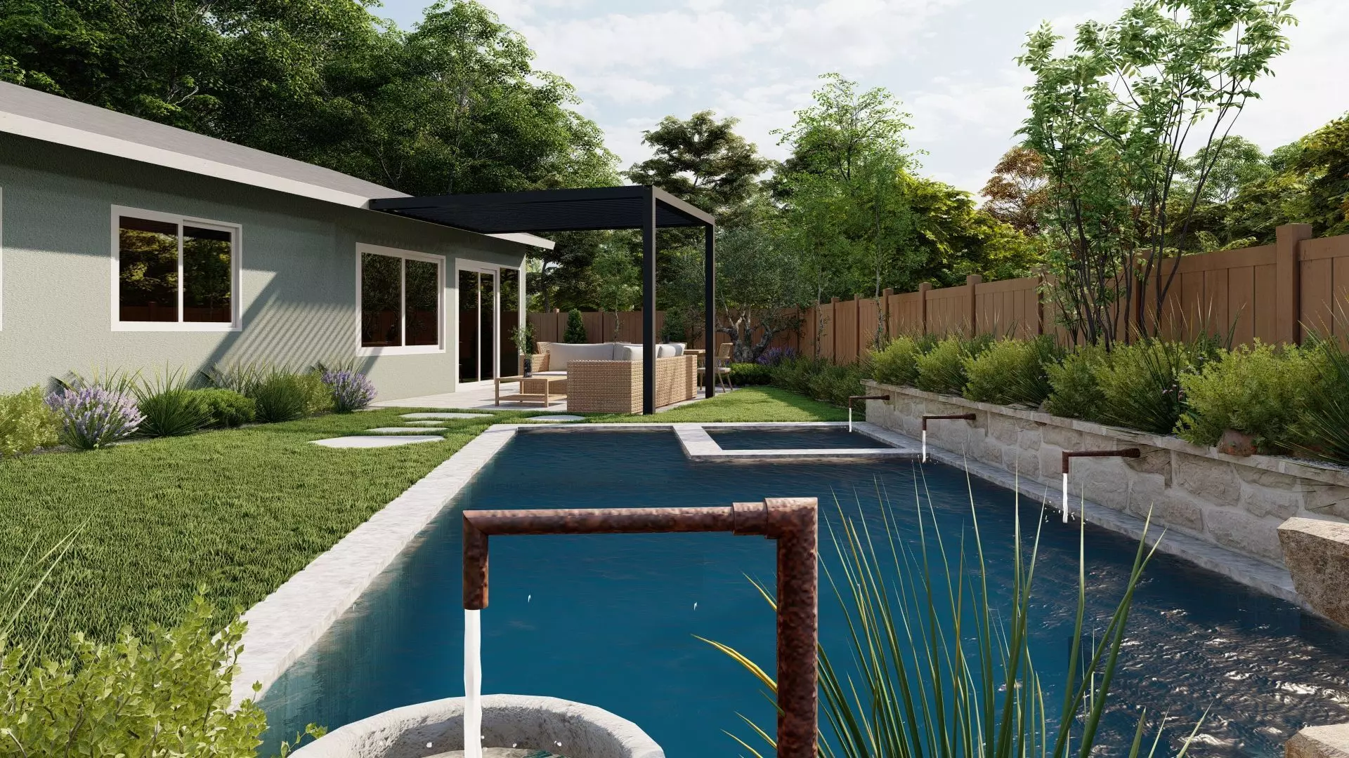 Garden Landscape 3D Model - SketchUp and Lumion 3D model_3