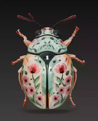 Cyber Beetle Automaton - Mechanical Stag Bug 3D Model