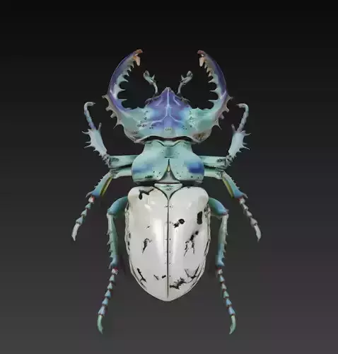 Mechanical Stag Beetle Cyber Insect Sci-Fi Character STL Model