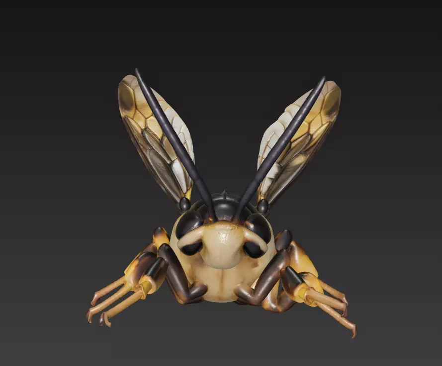 Realistic Hornet Sculpture - High-Detail Insect 3D Model 3D print model_5
