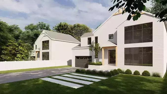 Garden Landscape 3D Model - SketchUp and Lumion