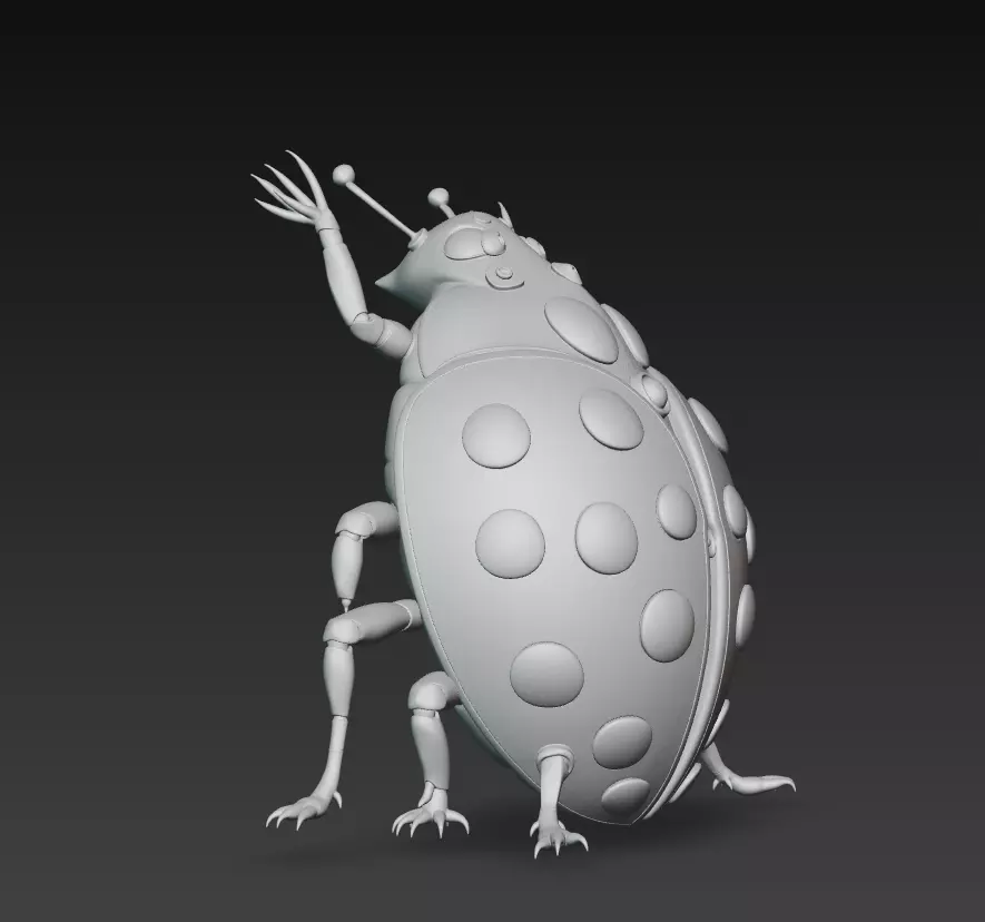 Golden Ladybug - Luxury Insect Sculpture 3D Model 3D print model_7