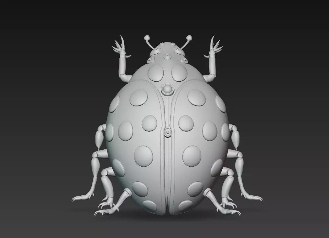 Golden Ladybug - Luxury Insect Sculpture 3D Model 3D print model_6