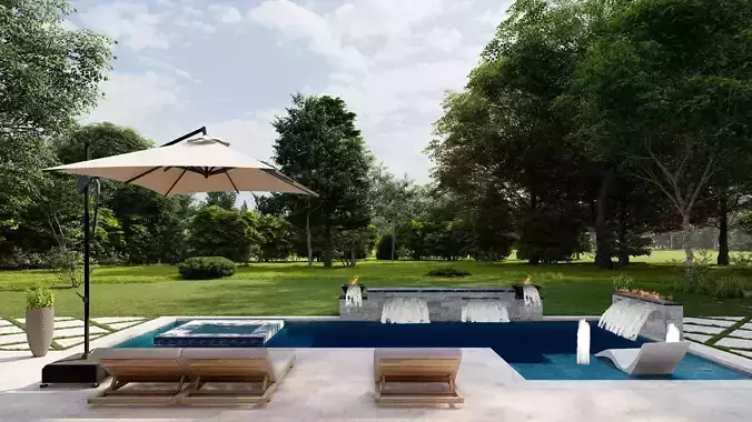 arden Landscape 3D Model - SketchUp and Lumion 