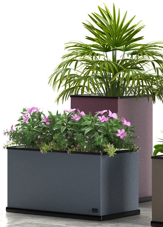 planter box metal 3D model_4