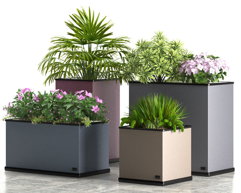 planter box metal 3D model_1