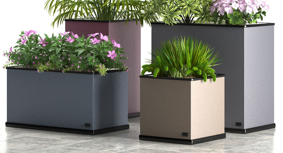planter box metal 3D model_3
