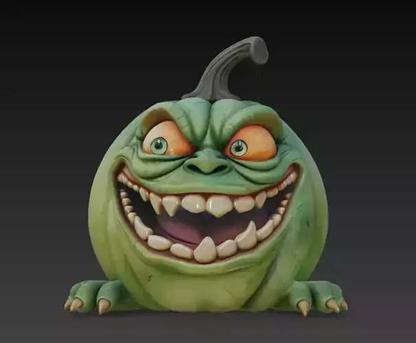 Pumpkin Fiend - Stylized Halloween Monster 3D Model