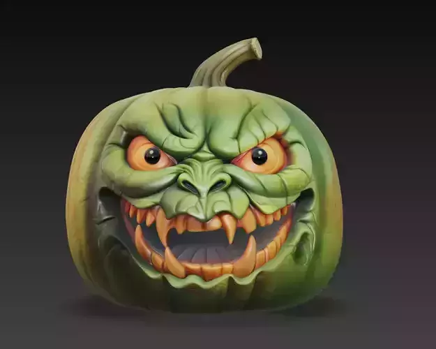 Vicious Pumpkin - Evil Halloween Creature 3D Model
