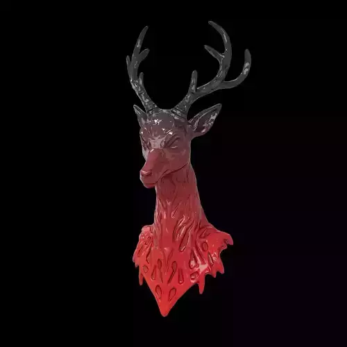 Artistic Deer Head Character v1 001