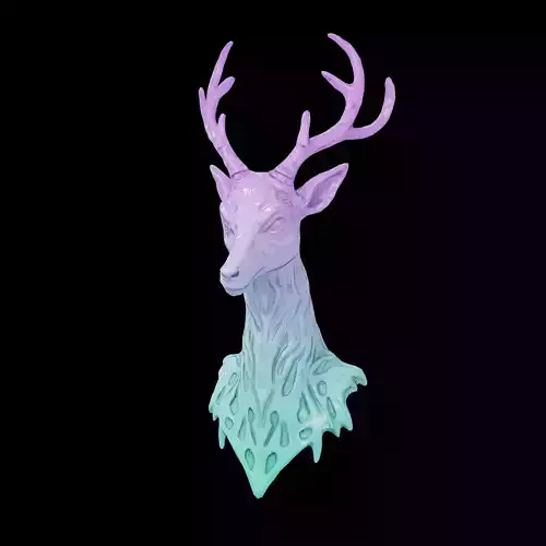 Artistic Deer Head Character v1 003