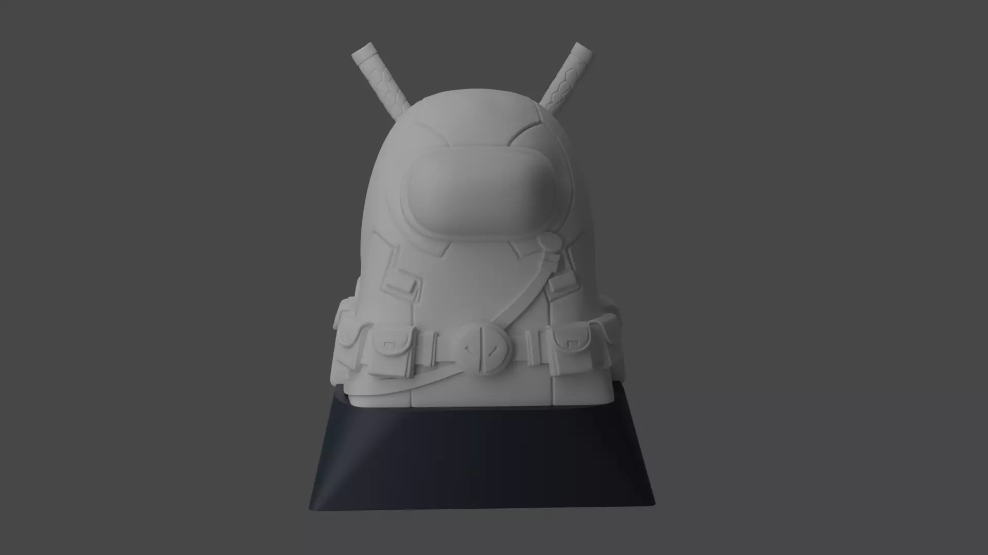Deadpool Keycap stl  3D print model_1