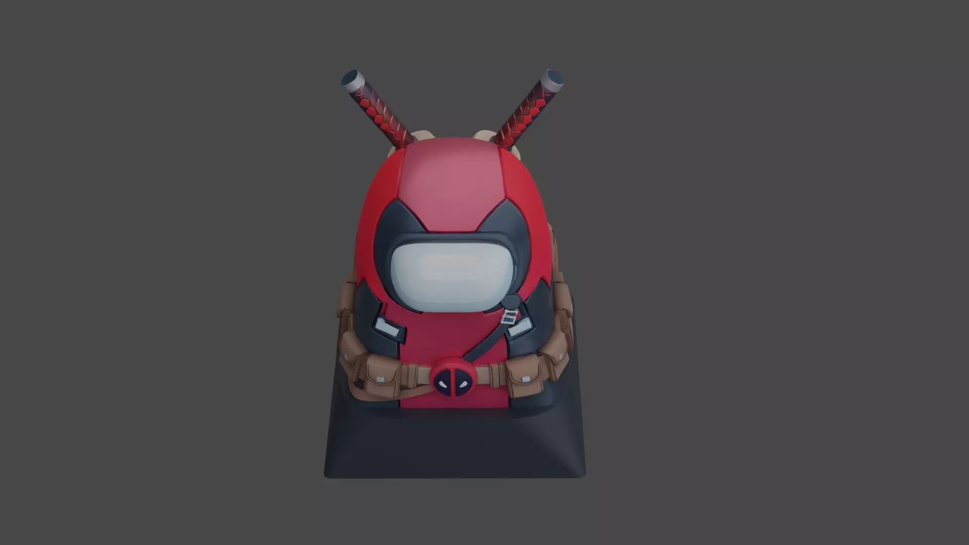 Deadpool Keycap stl  3D print model_5