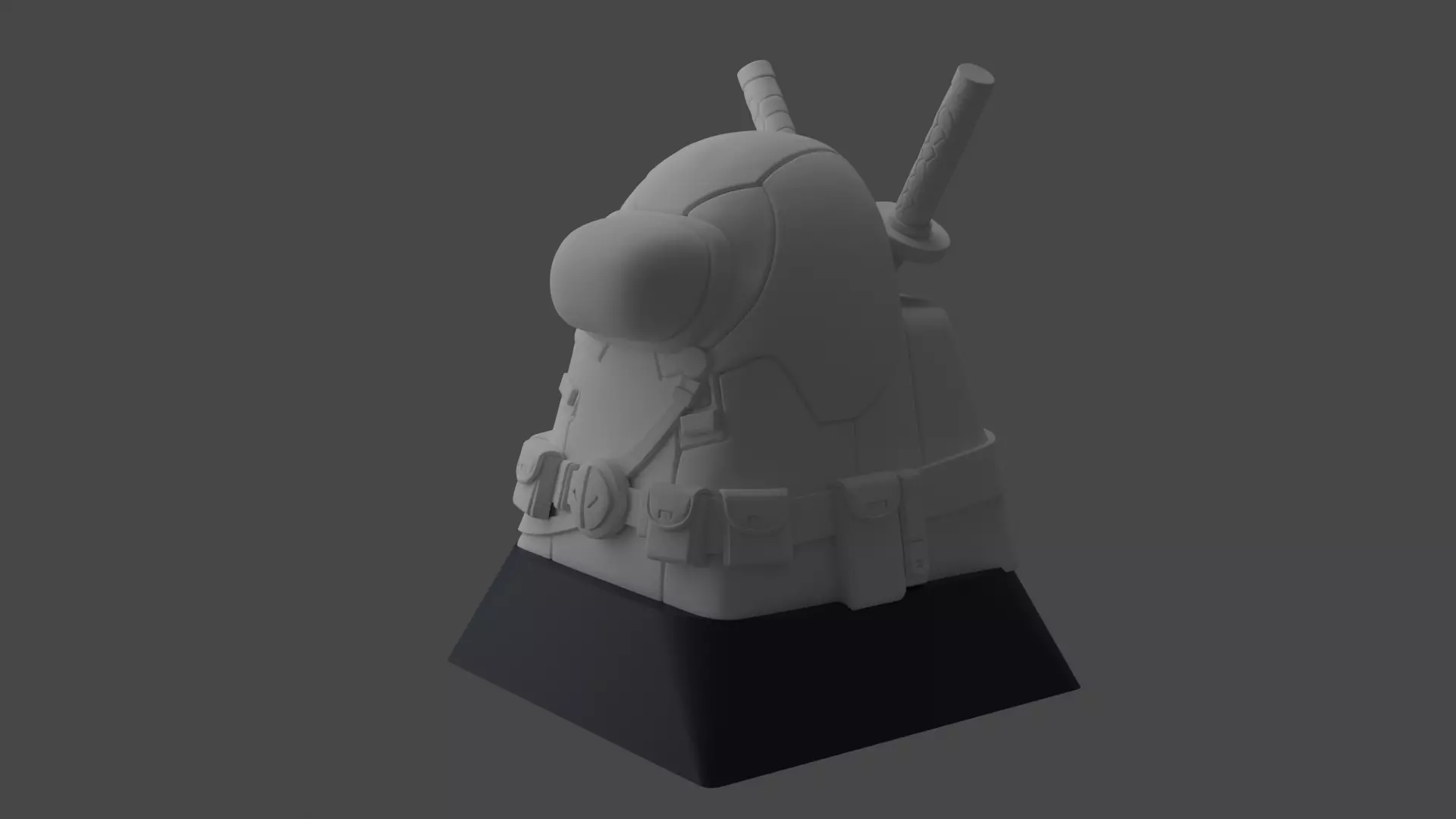 Deadpool Keycap stl  3D print model_2