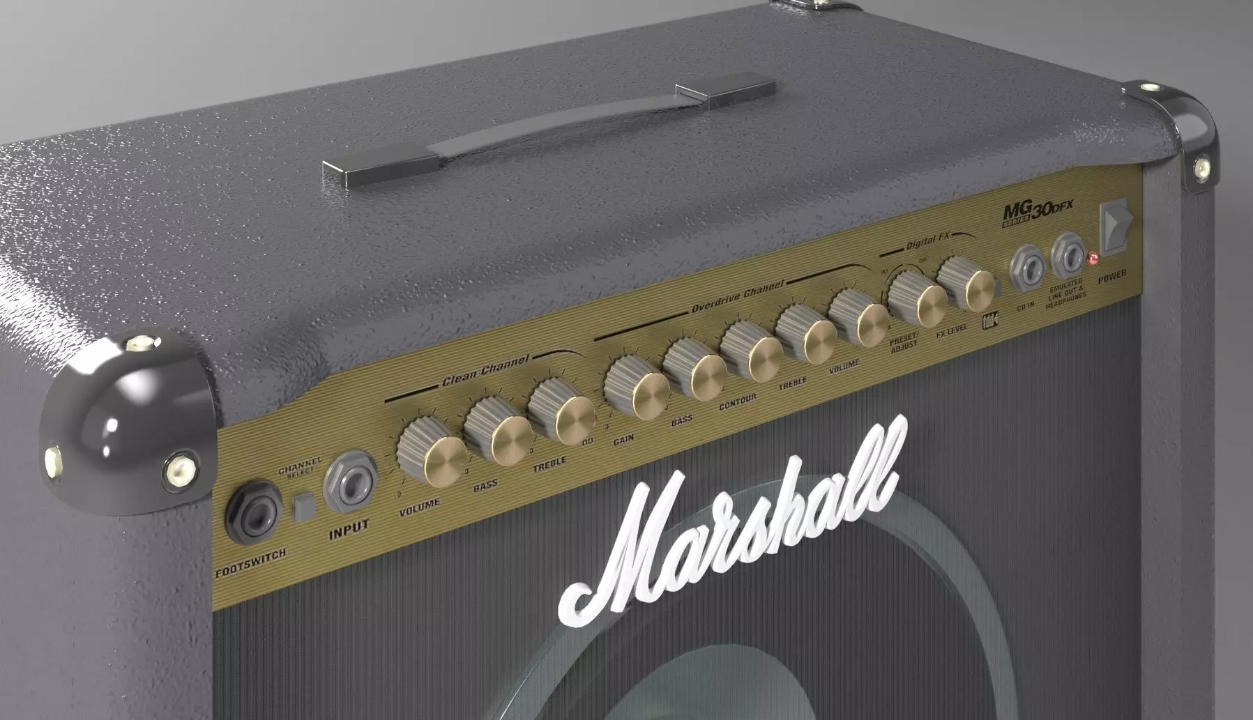 Ampli Marshall 3D model_5