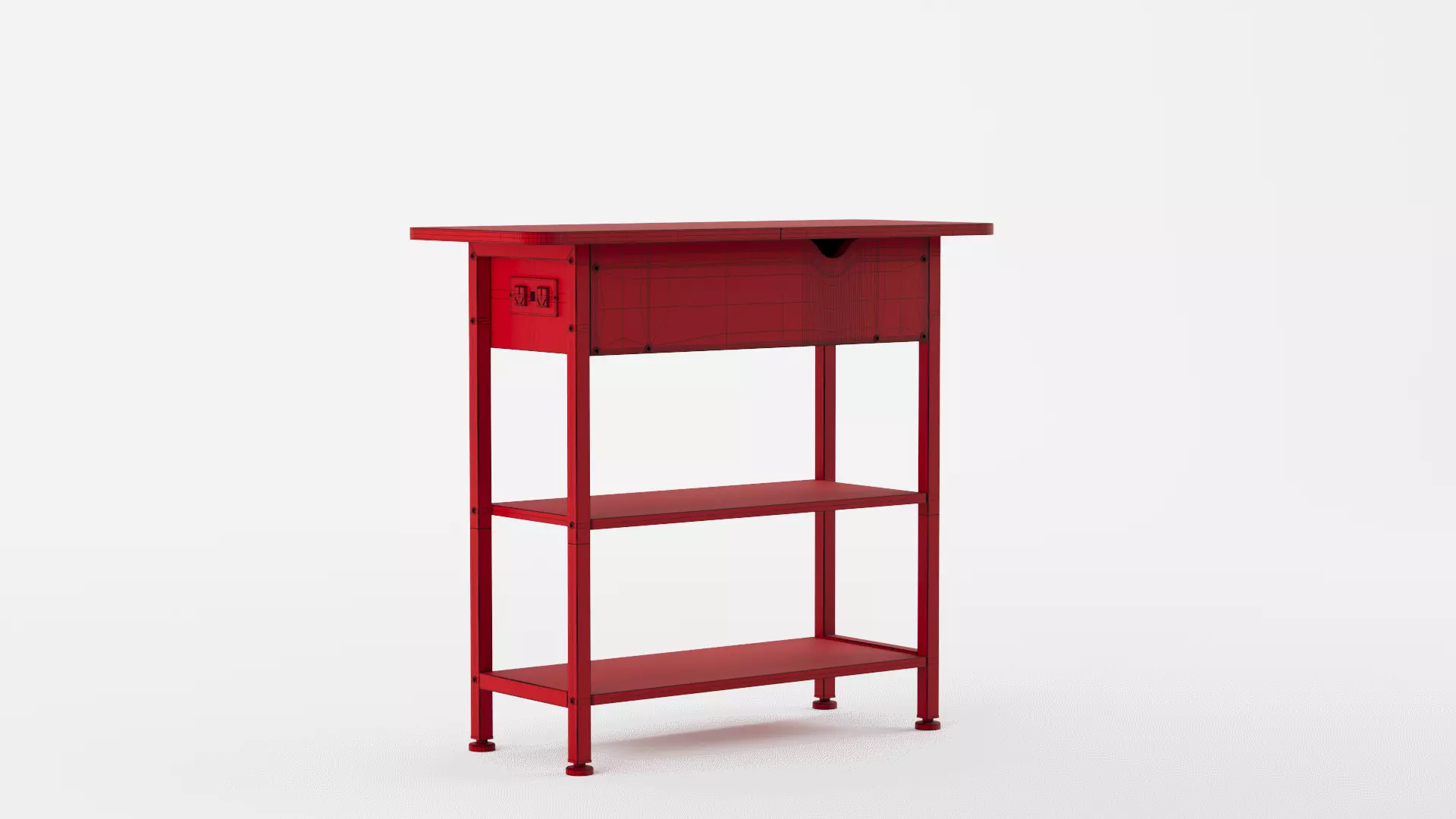 End Table with Charging Station 3D model_11