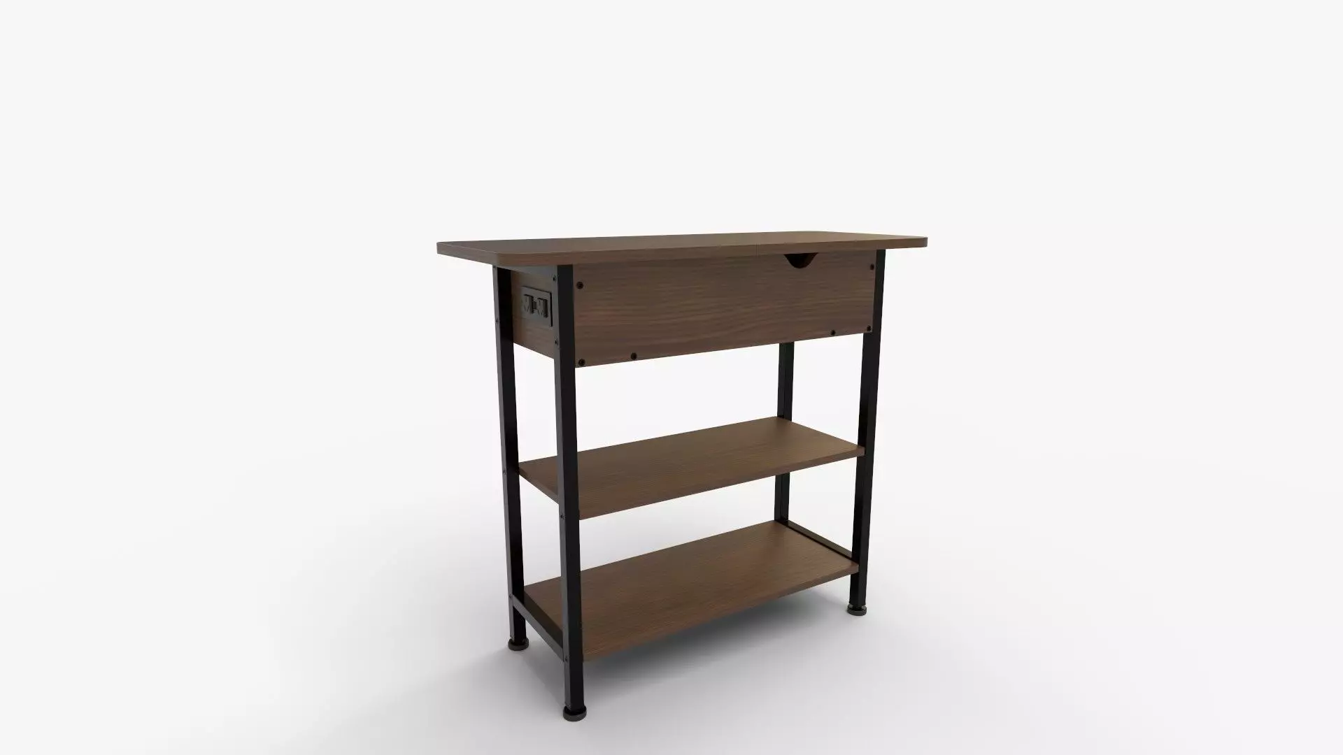 End Table with Charging Station 3D model_2