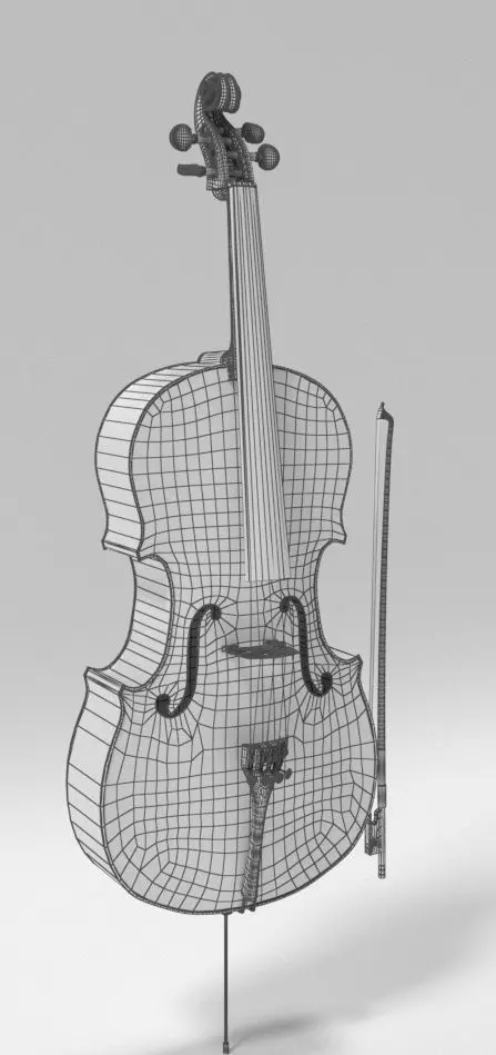 Bass Cello 3D model_11