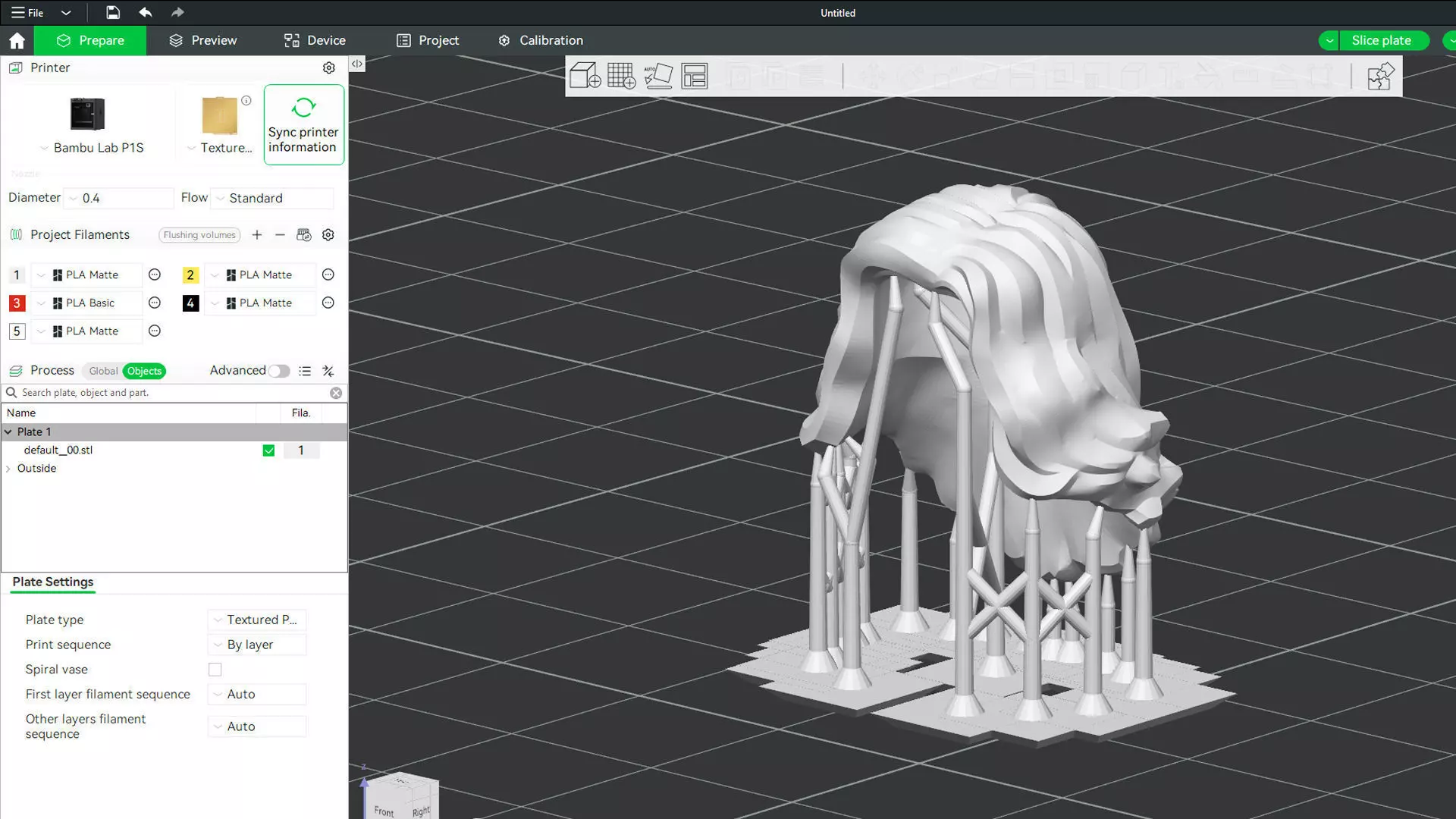 Custom3Dprint Minifigure Accessory - Minifigure Hair S2 - 054 3D print model_3