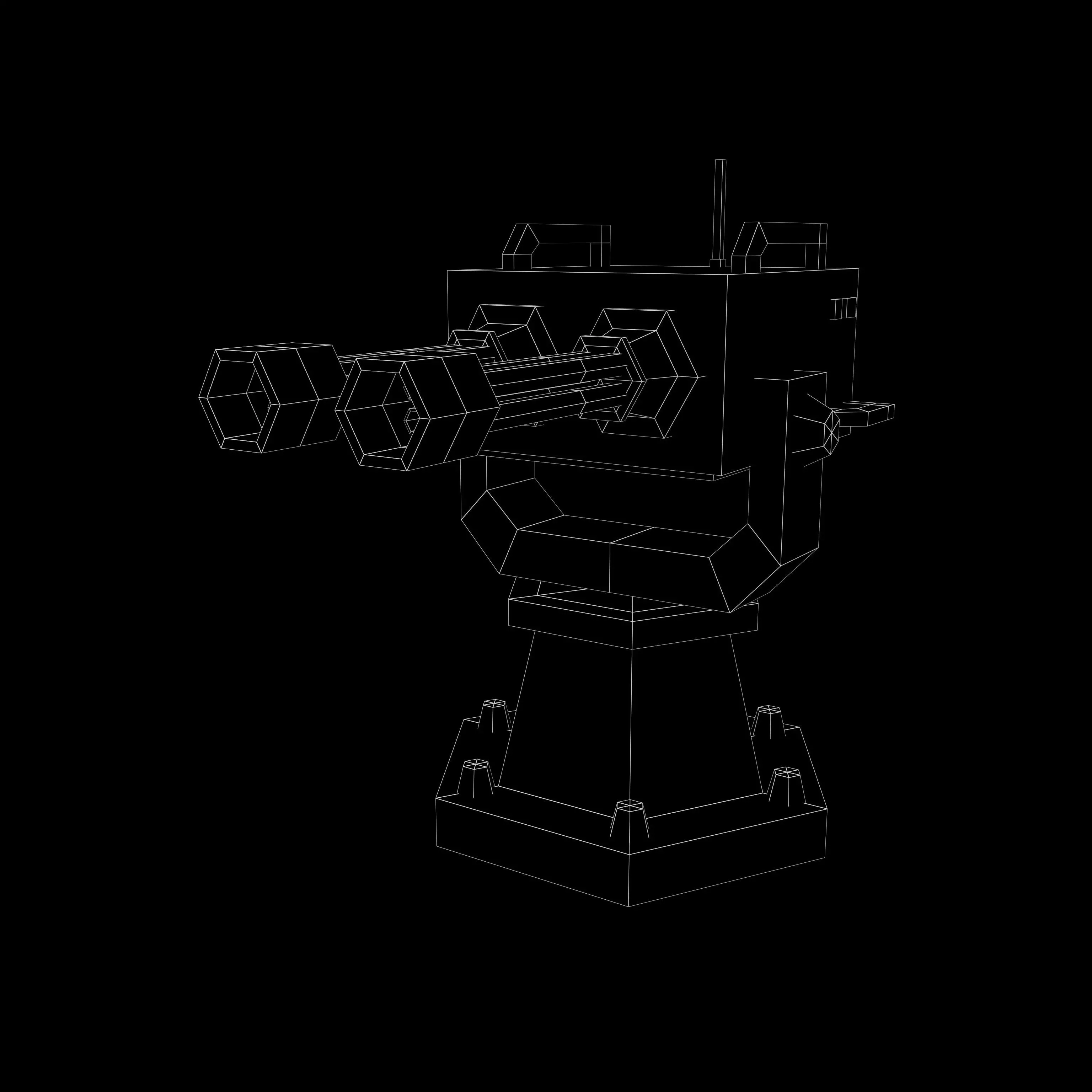 Tower Defence Mechanical v2 002 Low-poly 3D model_4