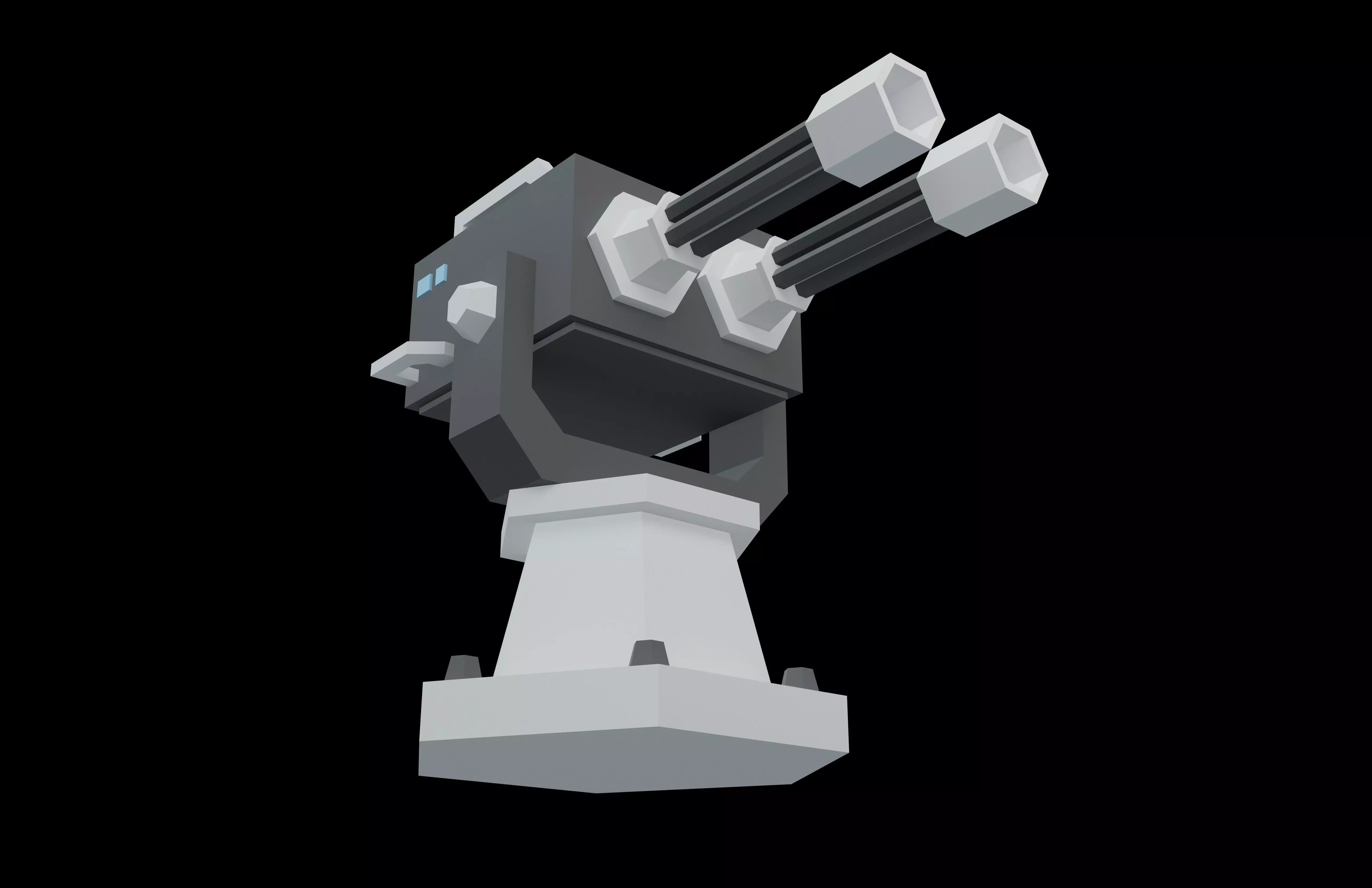 Tower Defence Mechanical v2 002 Low-poly 3D model_3