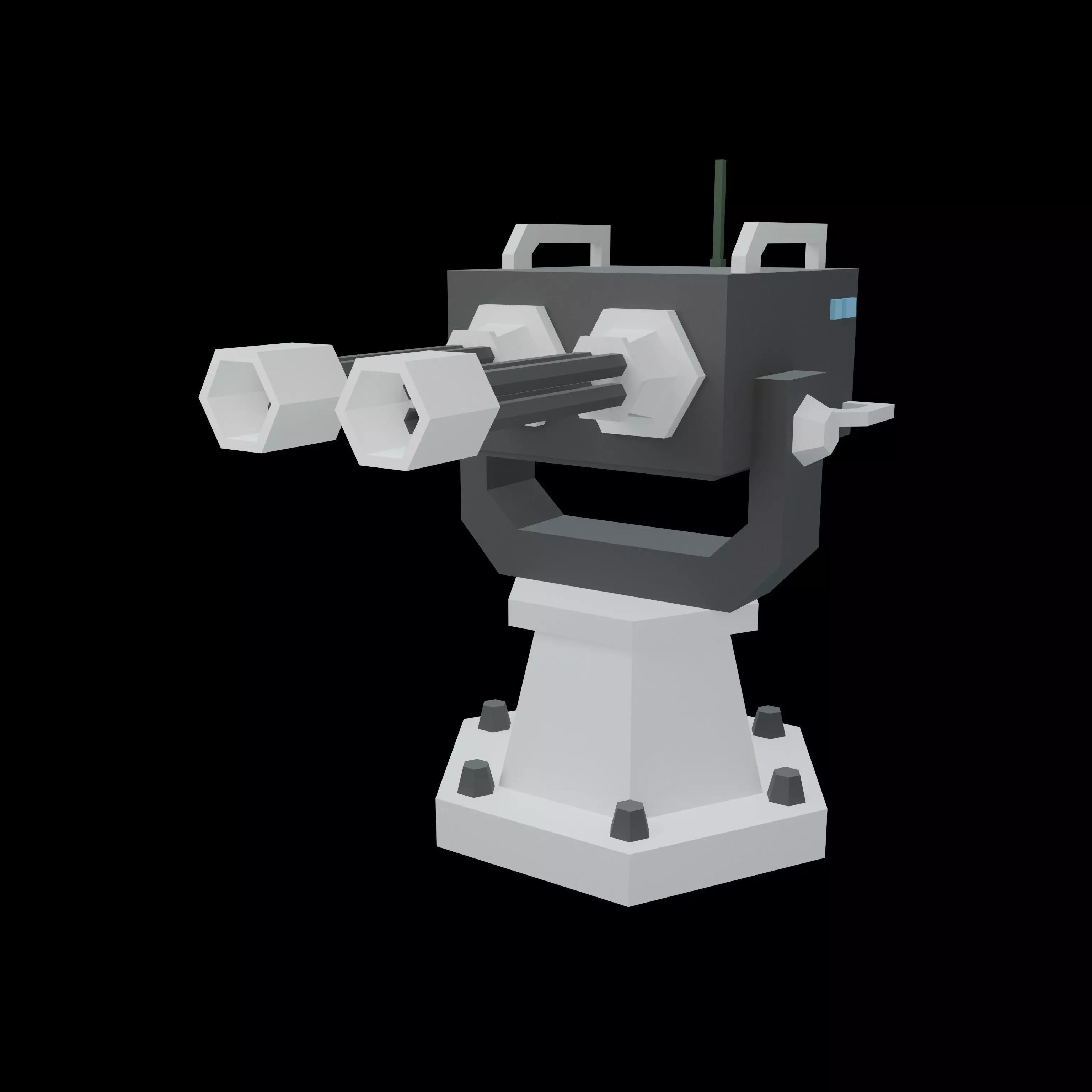 Tower Defence Mechanical v2 002 Low-poly 3D model_0
