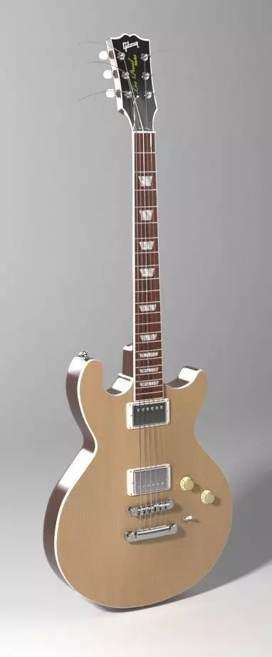 Guitar Gybson Double 3D model_2