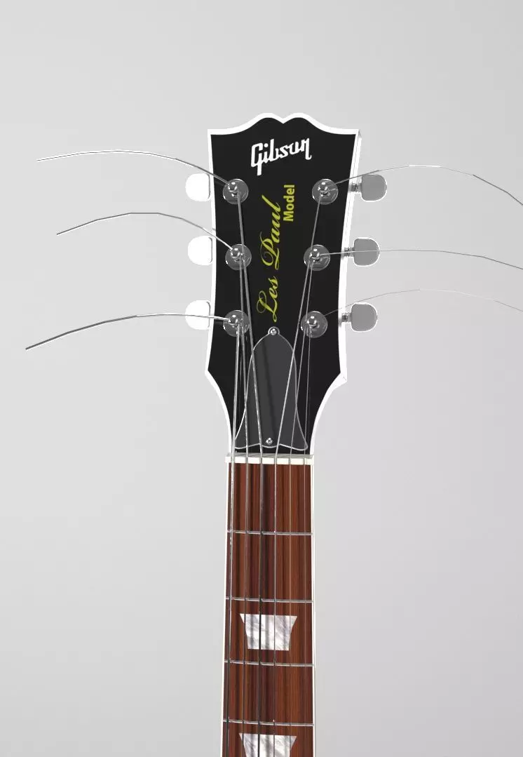 Guitar Gybson Double 3D model_7