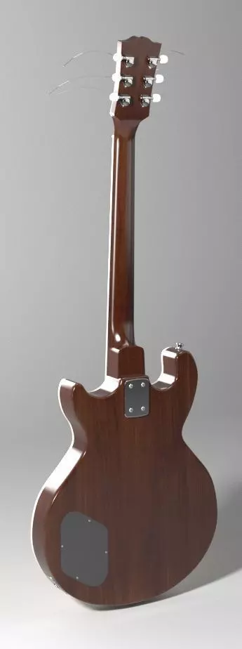 Guitar Gybson Double 3D model_5