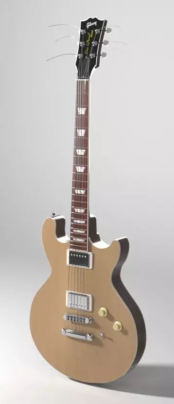 Guitar Gybson Double 3D model_0