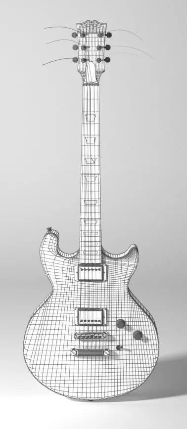 Guitar Gybson Double 3D model_10
